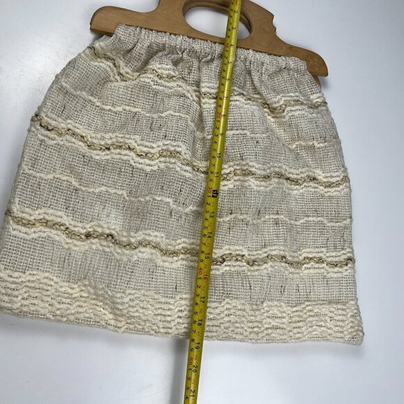 Vintage knitting bag woven woods handle handmade handbag medium size - Picture 5 of 6